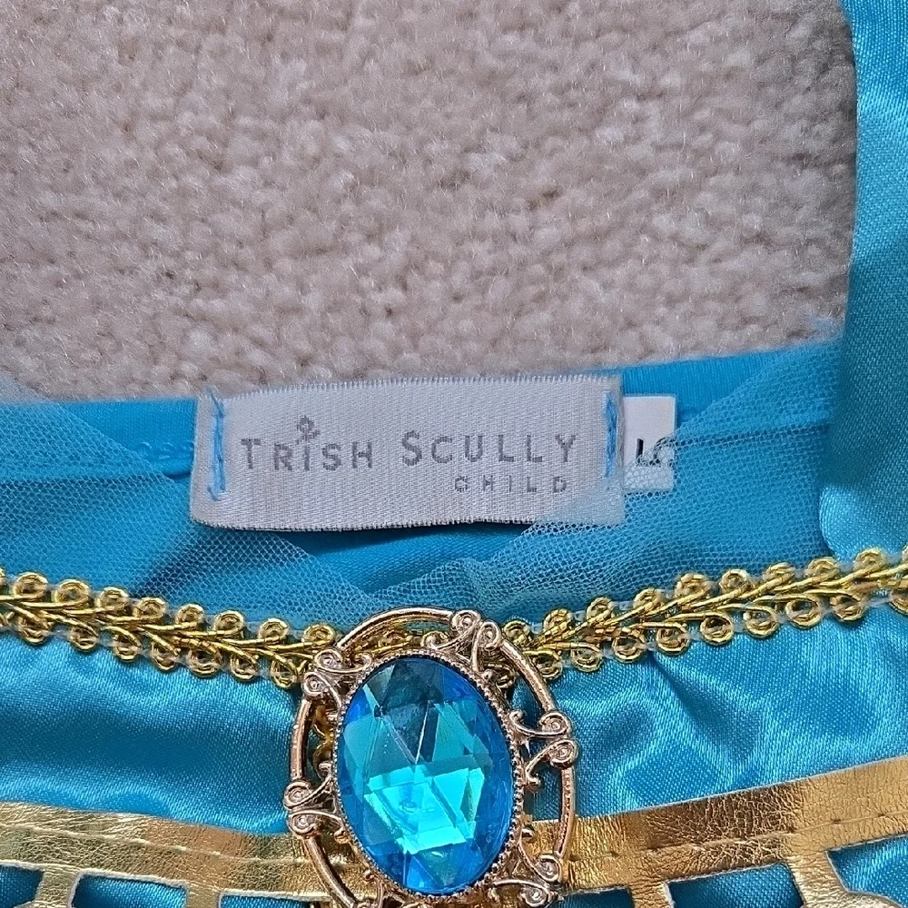 Sparkling Blue and Gold Peacock Costume for Kids - Picture 2 of 5